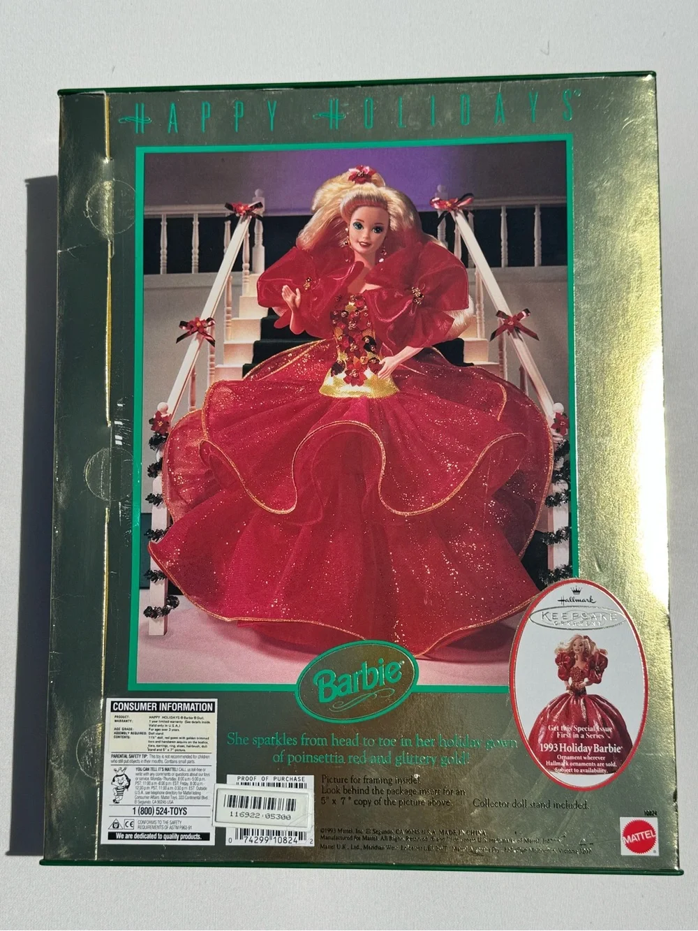 Barbie 1993 Happy Holidays Special Edition Doll